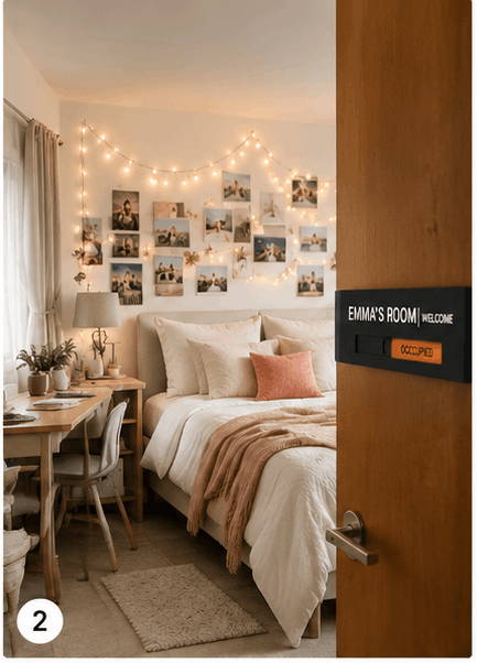 Personalized Dorm Door Sign | Custom Name College Room Decor