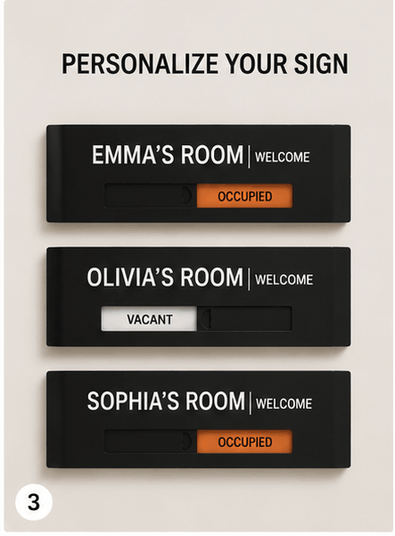 Personalized Dorm Door Sign | Custom Name College Room Decor